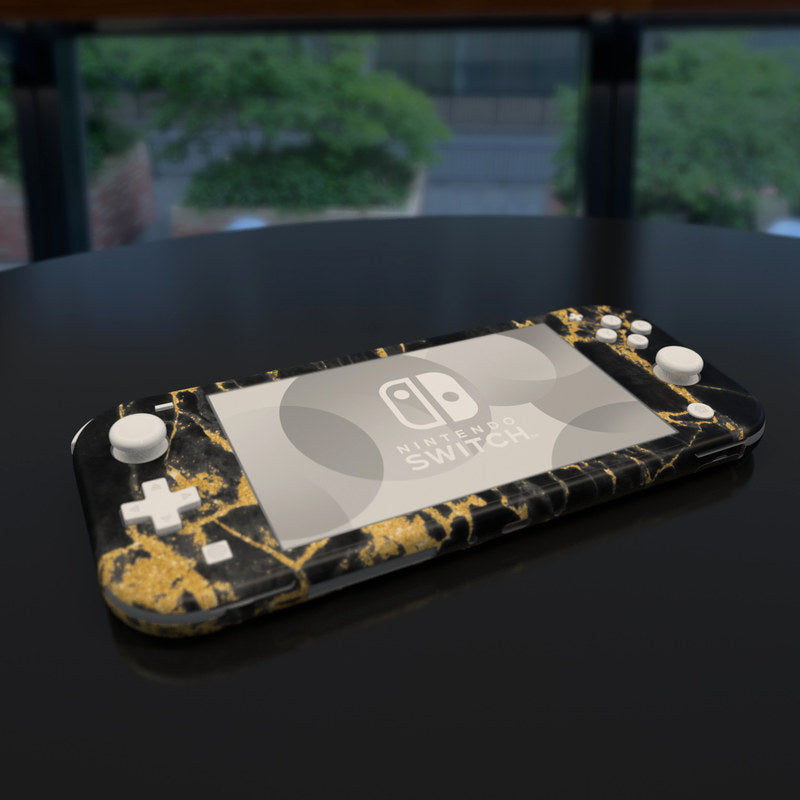 Black Gold Marble - Nintendo Switch Lite Skin