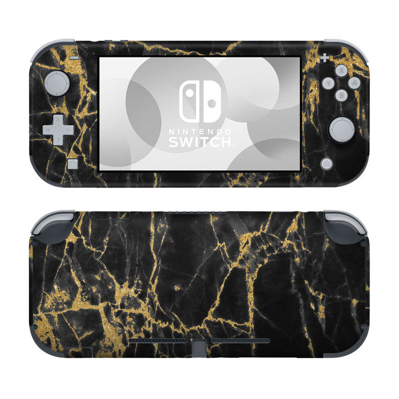 Black Gold Marble - Nintendo Switch Lite Skin