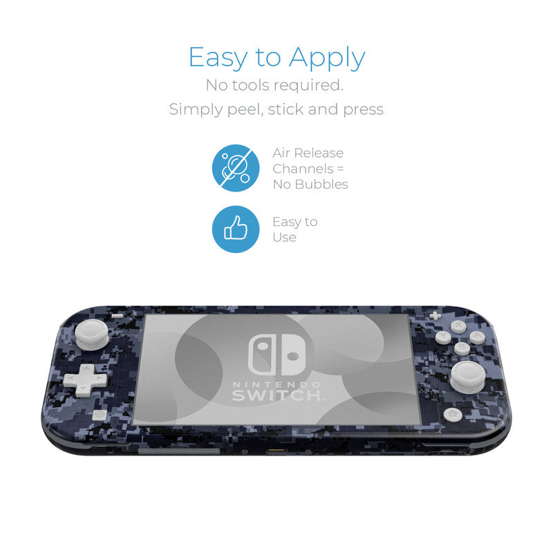 Digital Navy Camo - Nintendo Switch Lite Skin