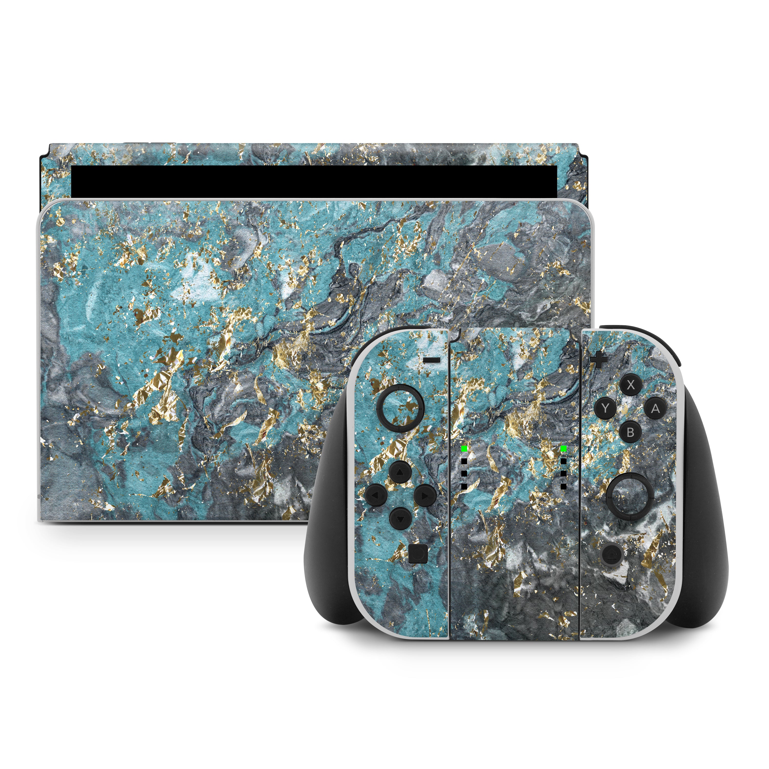 Gilded Glacier Marble - Nintendo Switch Skin