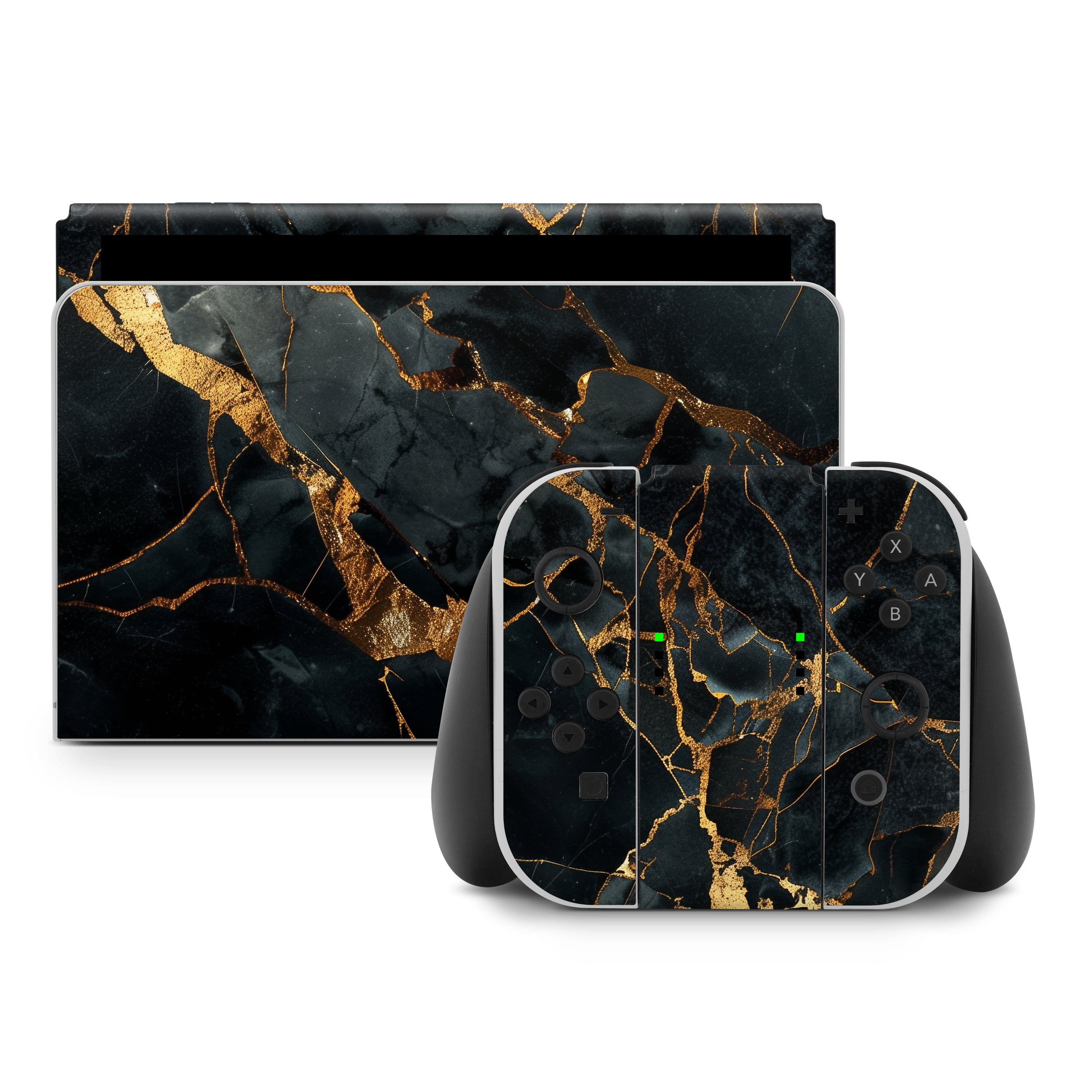 Repaired Black Marble - Nintendo Switch Skin