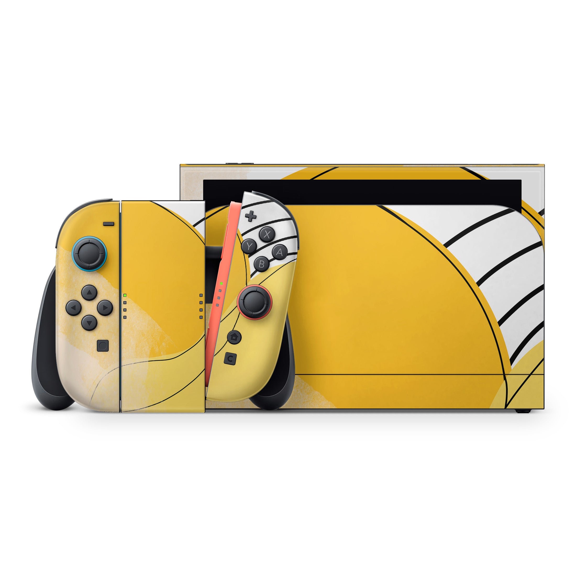 Abstract Yellow - Nintendo Switch 2 Skin