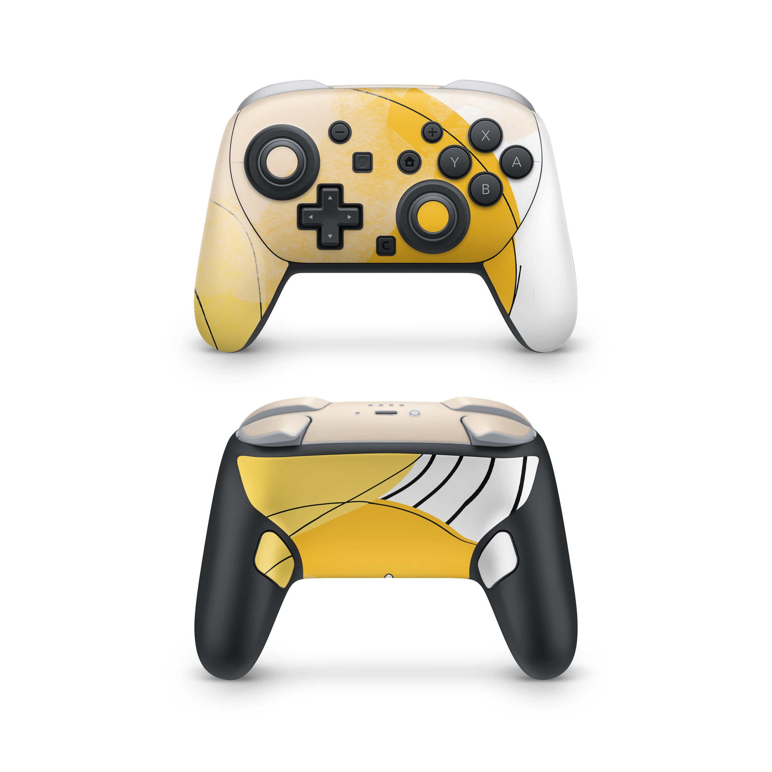 Abstract Yellow - Nintendo Switch 2 Pro Controller Skin