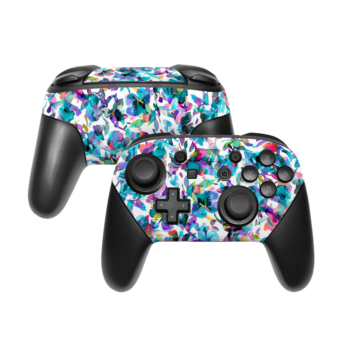 Aquatic Flowers - Nintendo Switch Pro Controller Skin