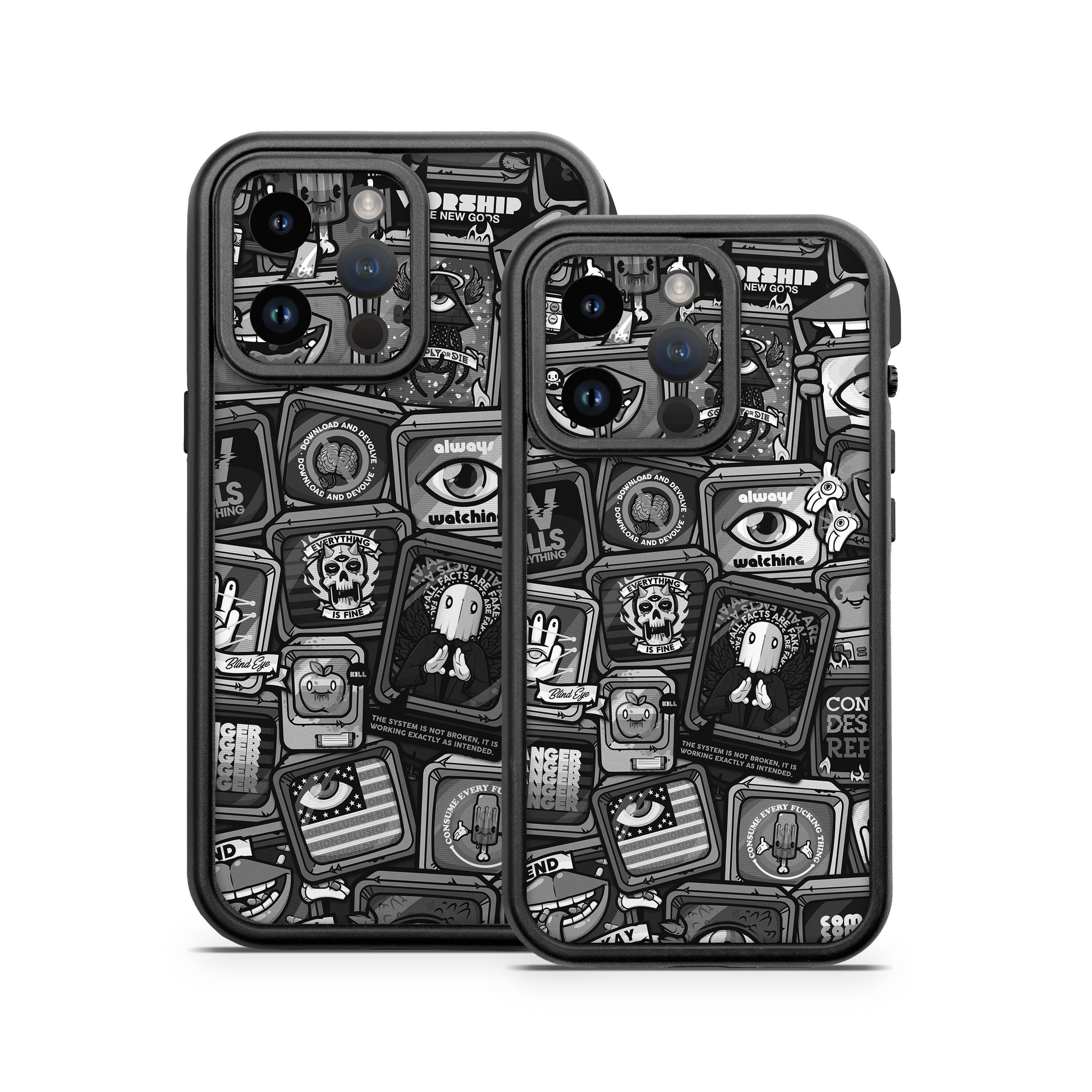 Distraction Tactic B&W - Otterbox Fre iPhone 14 Case Skin