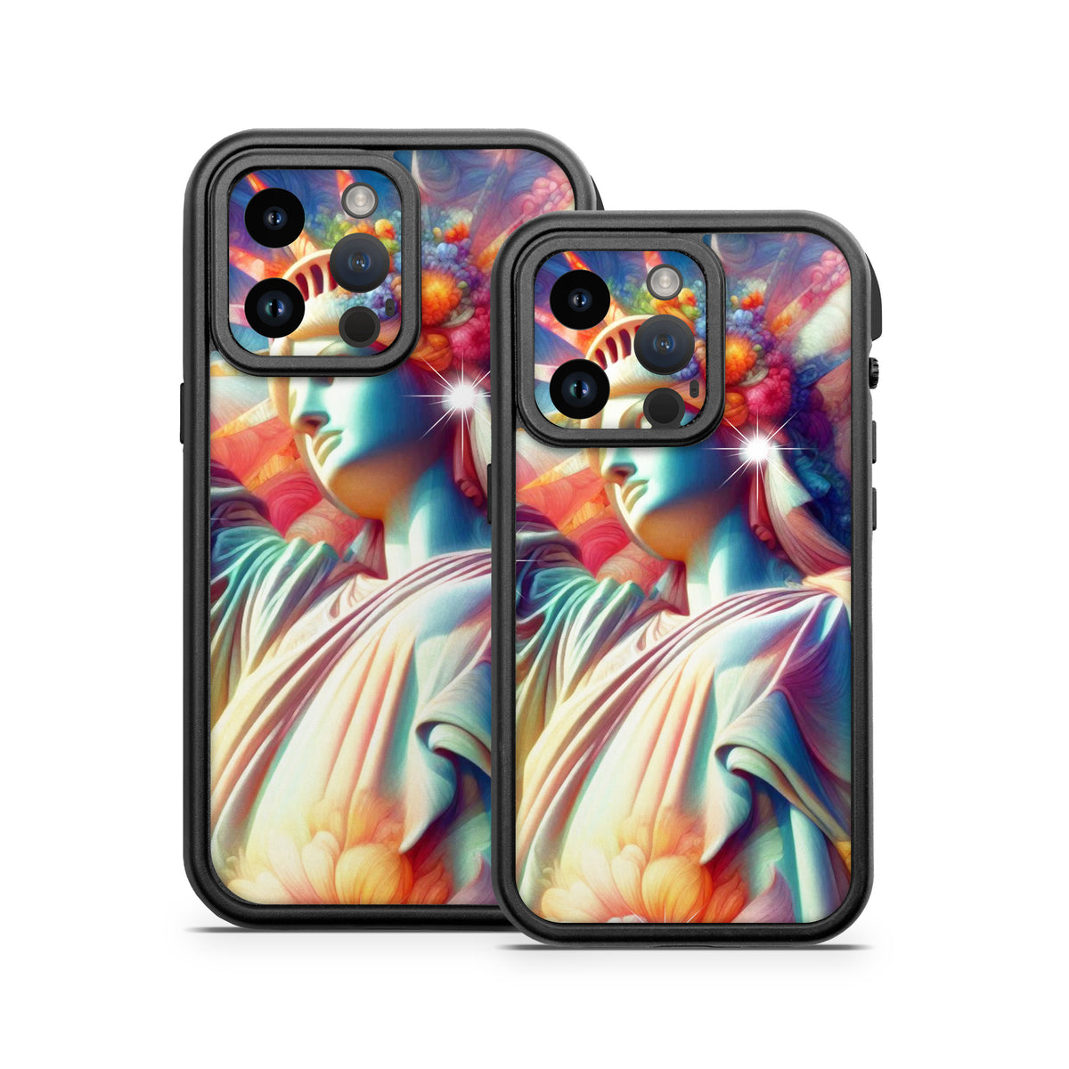 Lady Liberty and Flowers - Otterbox Fre iPhone 14 Case Skin