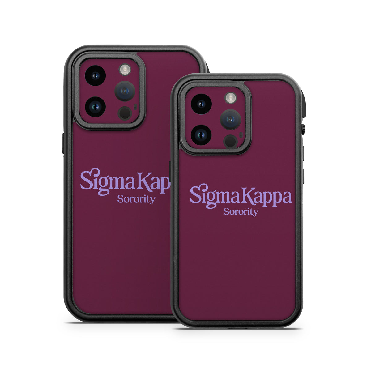 Sigma Kappa Sorority Logo Legacy Lavender on Mary Maroon - Otterbox Fre iPhone 14 Case Skin