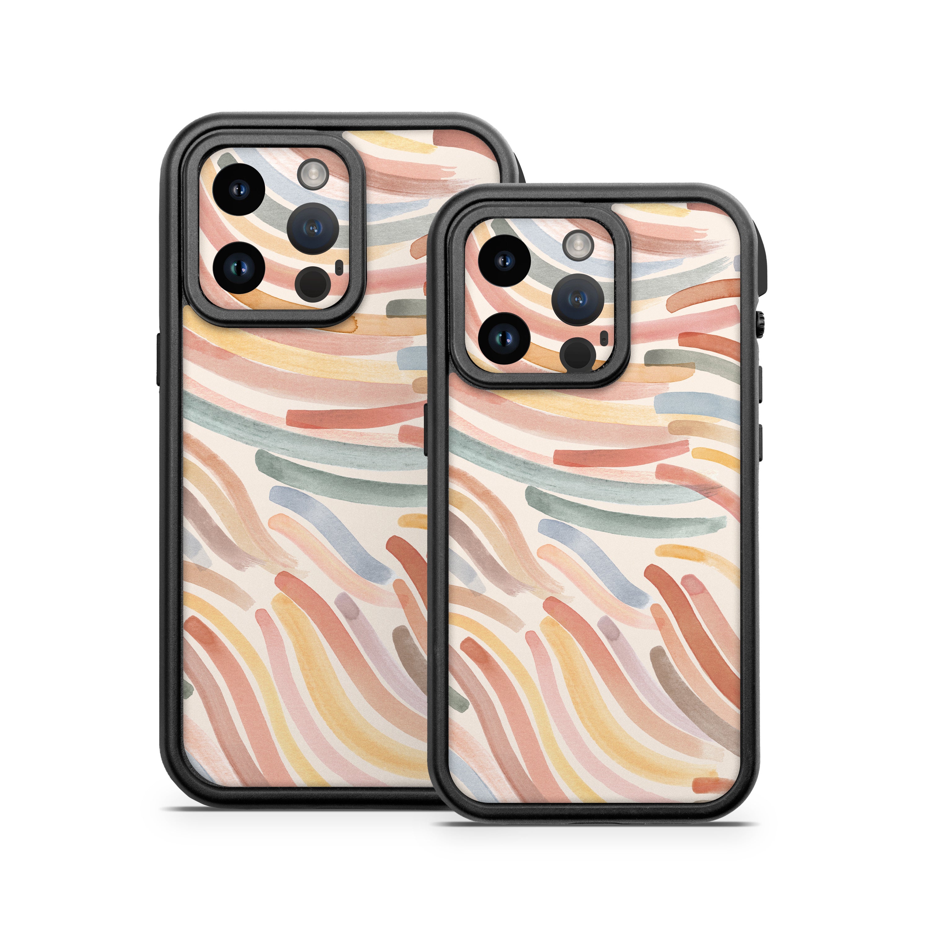Terracotta Brushstroke Waves - Otterbox Fre iPhone 14 Case Skin