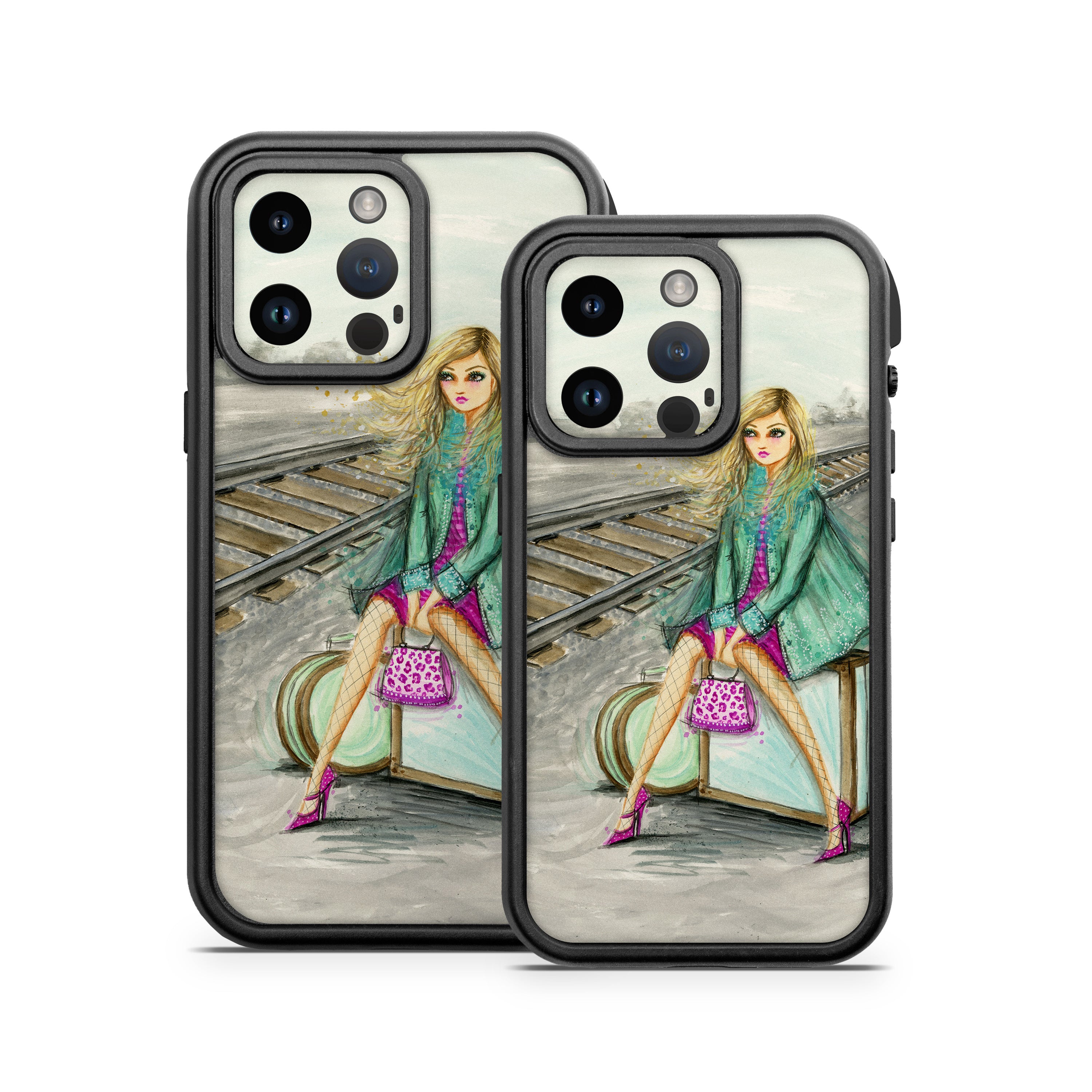 Lulu Waiting by the Train Tracks - Otterbox Fre iPhone 14 Case Skin