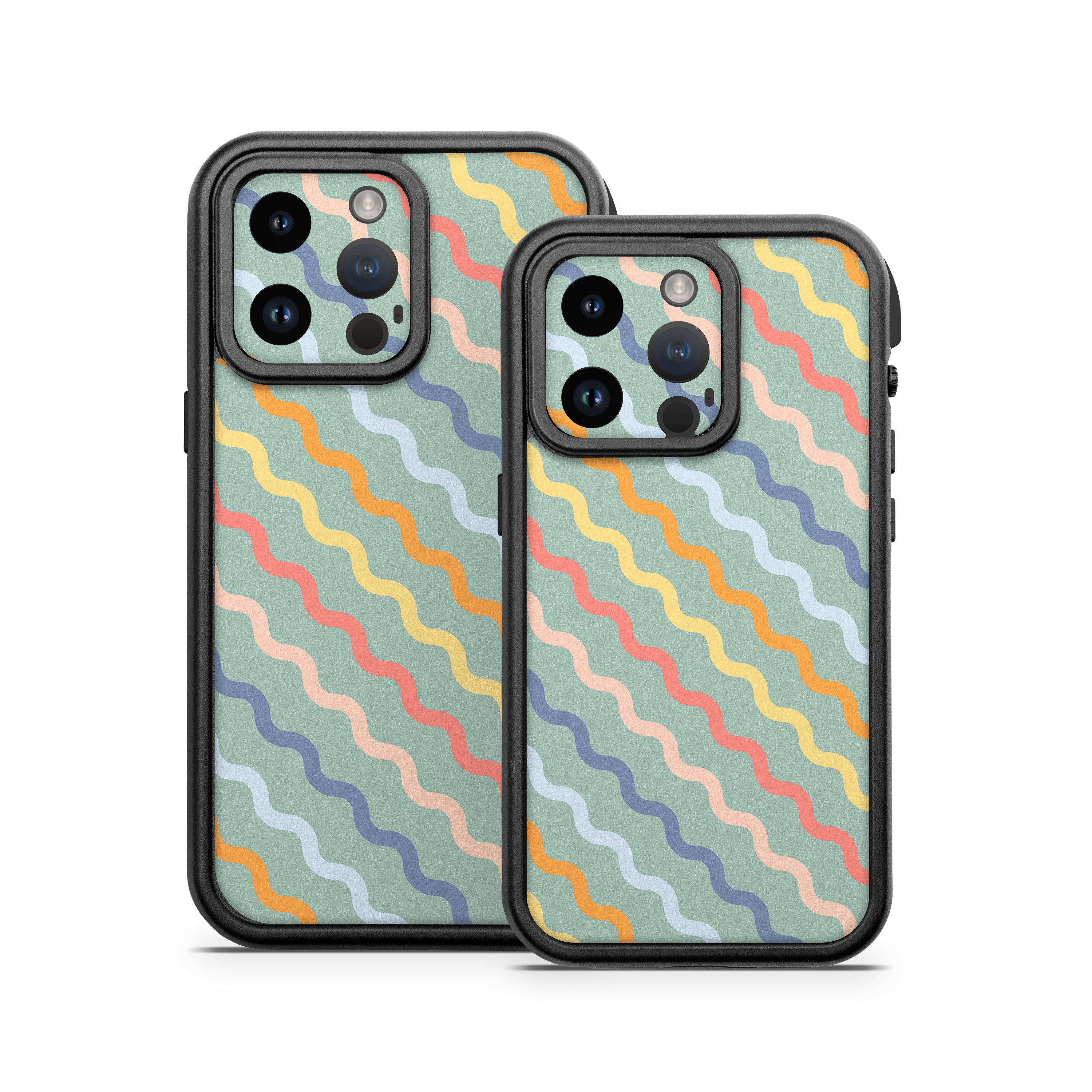 Wavy Diagonal Lines - Otterbox Fre iPhone 14 Case Skin