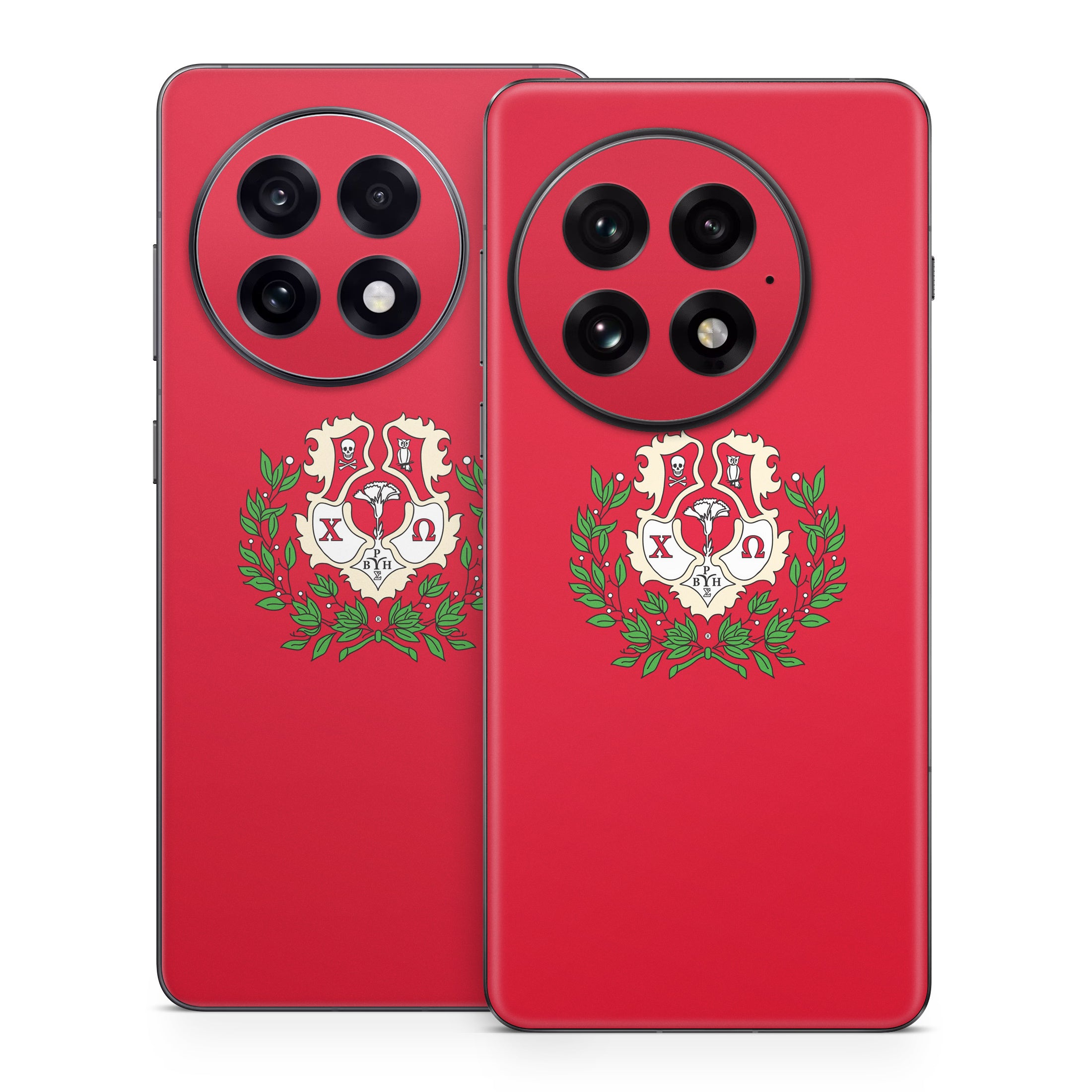 Chi Omega Crest Cardinal - OnePlus 13 Skin