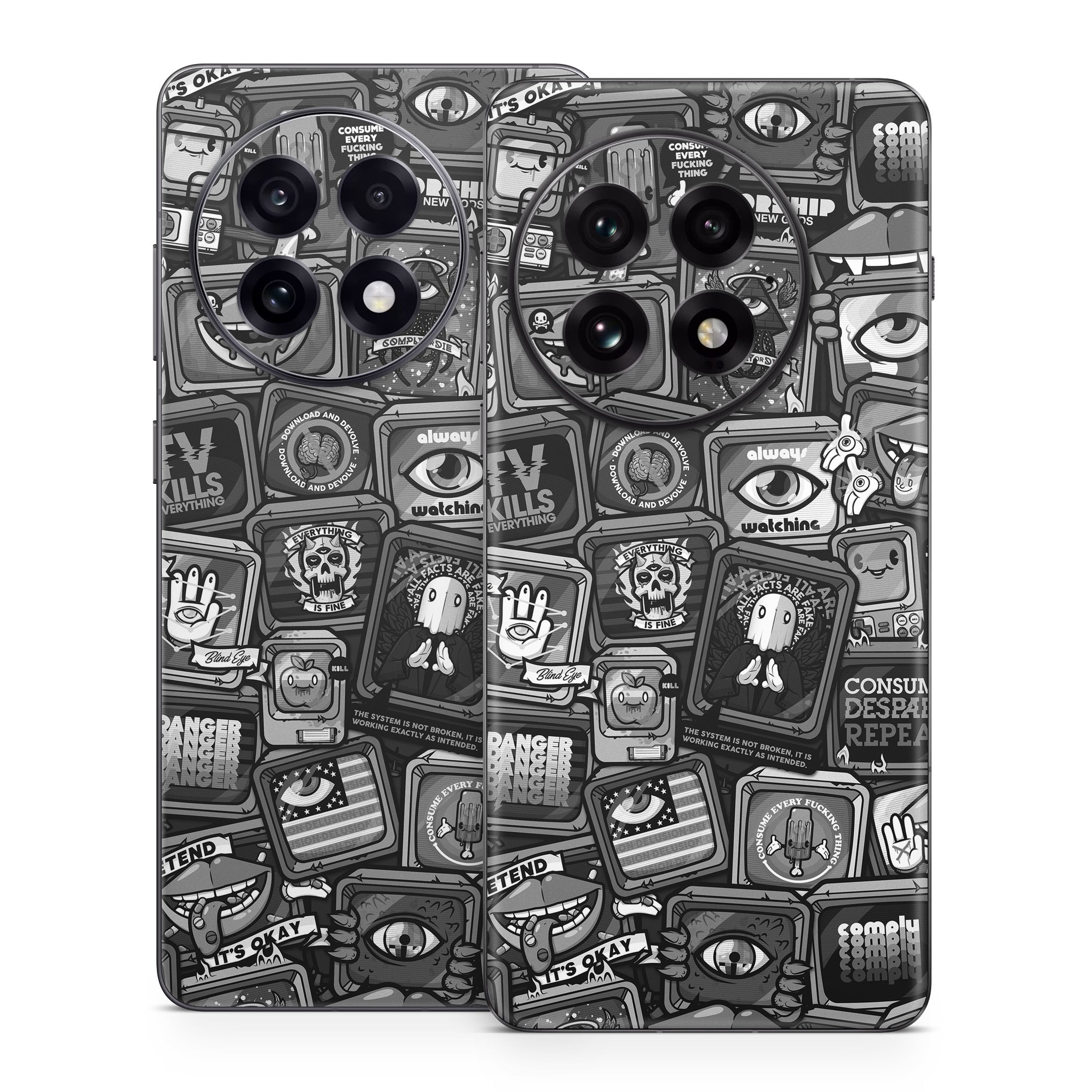 Distraction Tactic B&W - OnePlus 13 Skin