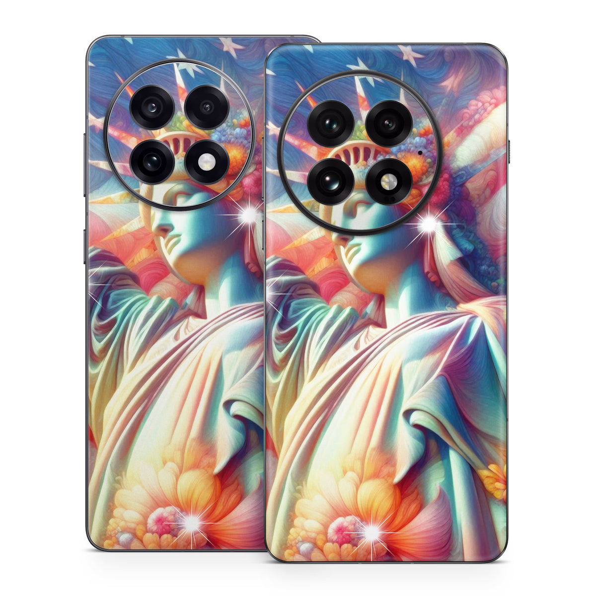 Lady Liberty and Flowers - OnePlus 13 Skin