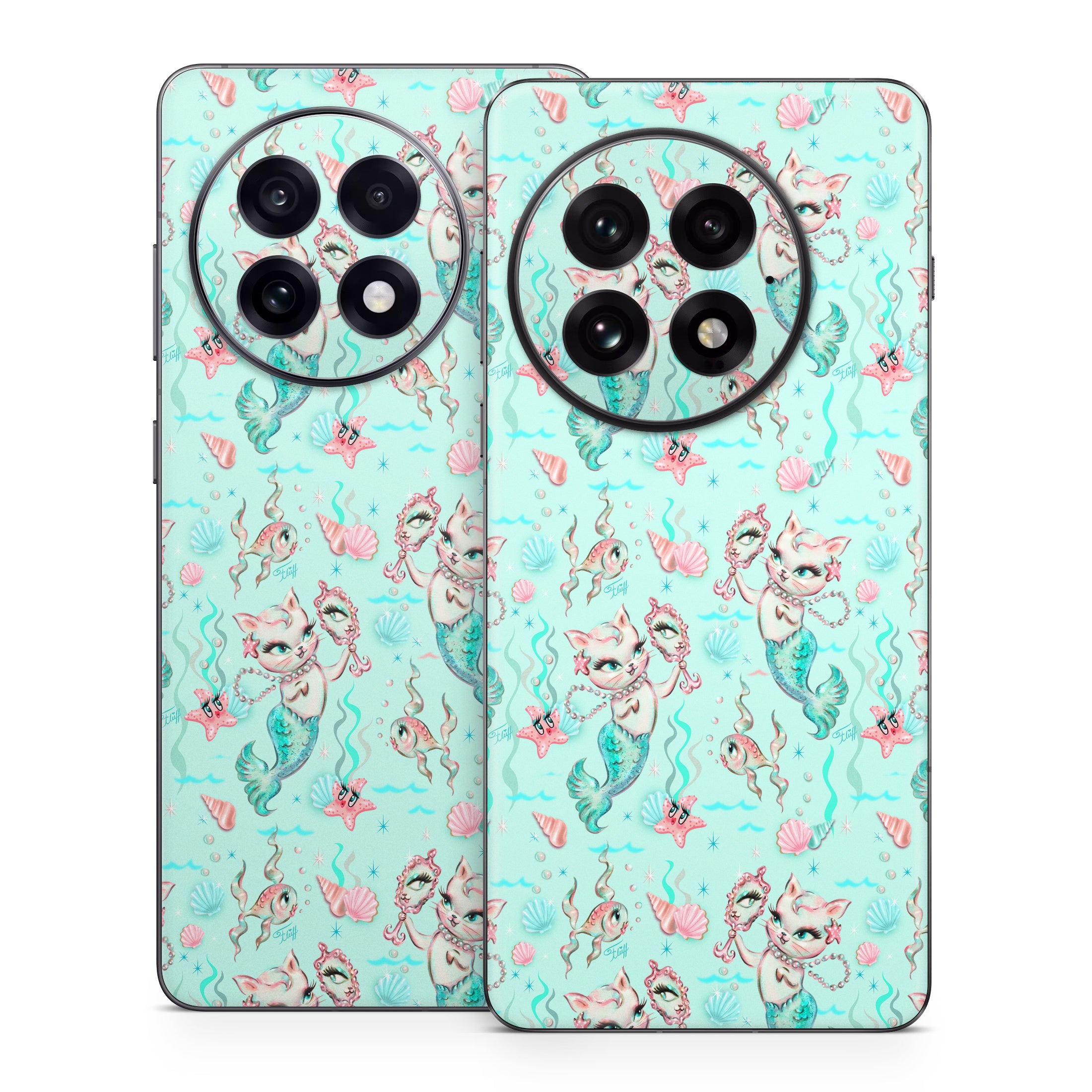 Merkittens with Pearls Aqua - OnePlus 13 Skin