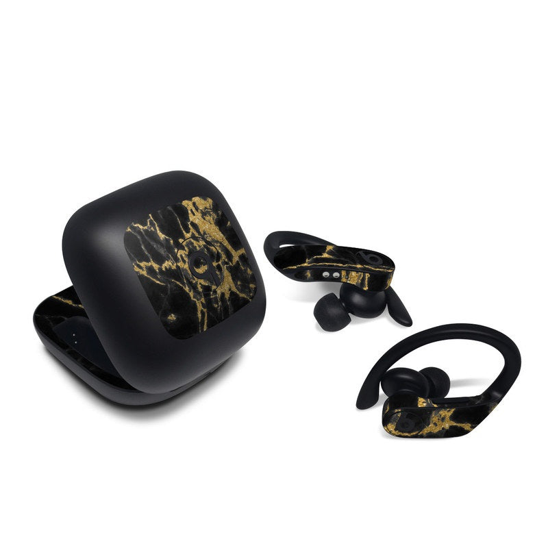 Black Gold Marble - Beats Powerbeats Pro (2019) Skin