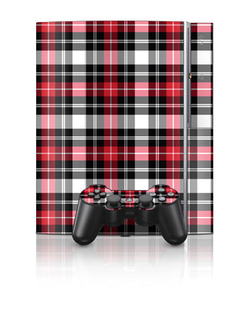 Red Plaid - Sony PS3 Skin