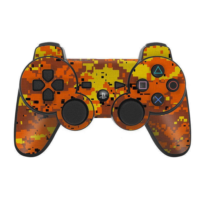 Digital Orange Camo - Sony PS3 Controller Skin