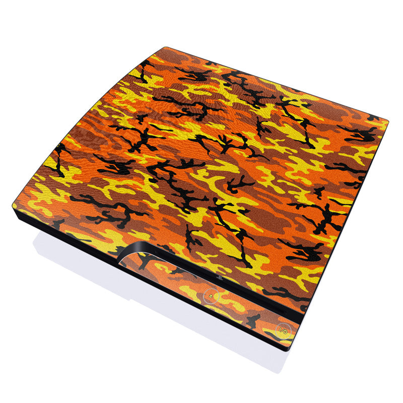 Orange Camo - Sony PS3 Slim Skin
