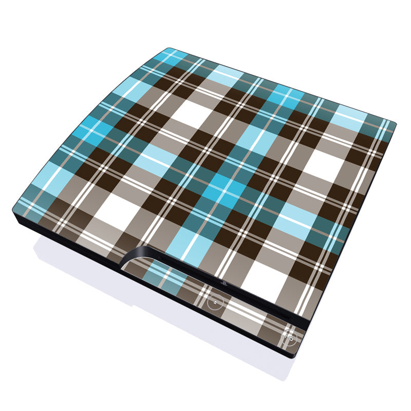 Turquoise Plaid - Sony PS3 Slim Skin