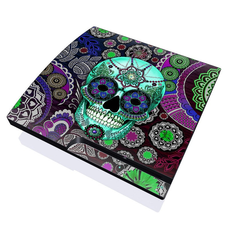 Sugar Skull Sombrero - Sony PS3 Slim Skin