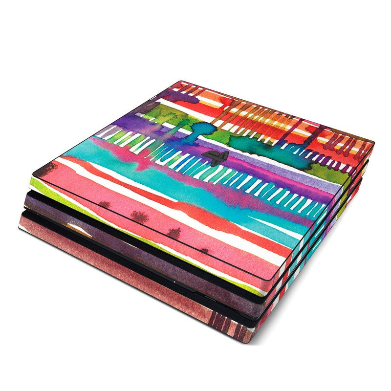 Watercolor Lines - Sony PS4 Pro Skin