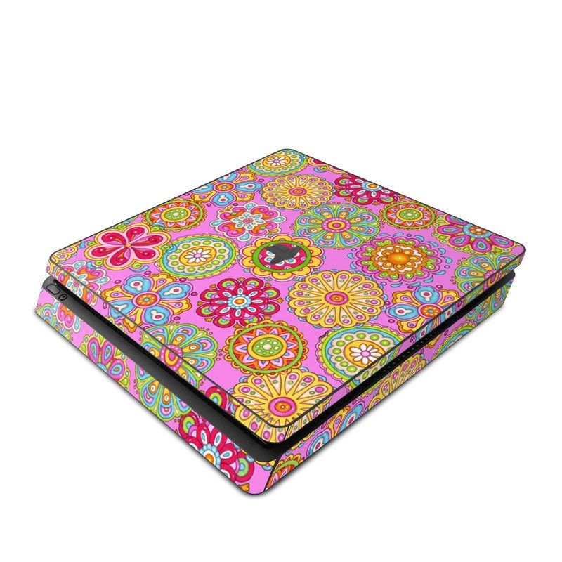Bright Flowers - Sony PS4 Slim Skin