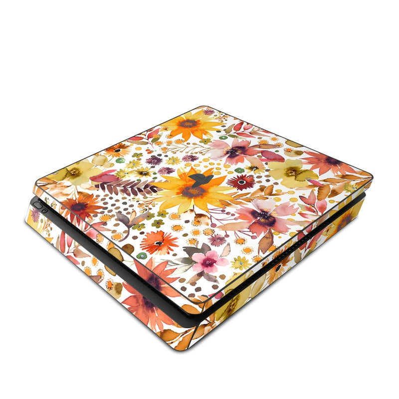 Summer Watercolor Sunflowers - Sony PS4 Slim Skin