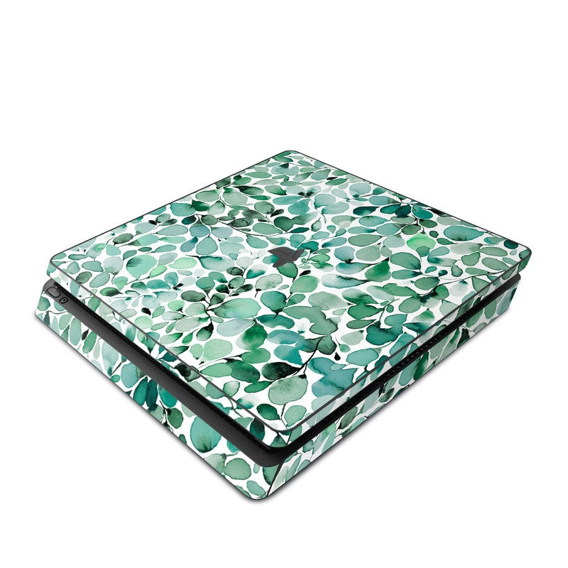 Watercolor Eucalyptus Leaves - Sony PS4 Slim Skin