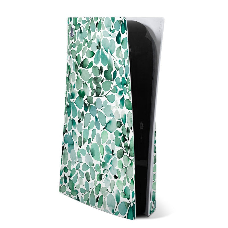 Watercolor Eucalyptus Leaves - Sony PS5 Skin