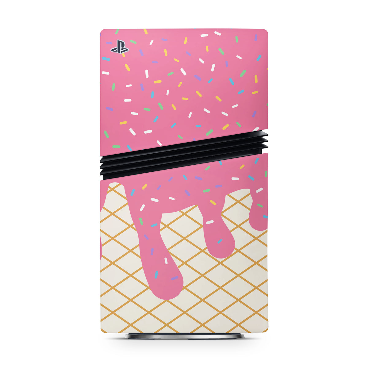 Strawberry Ice Cream Drip - Sony PS5 Pro Skin