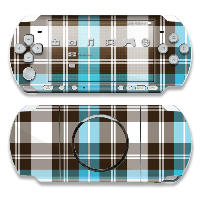 Turquoise Plaid - Sony PSP 3000 Skin