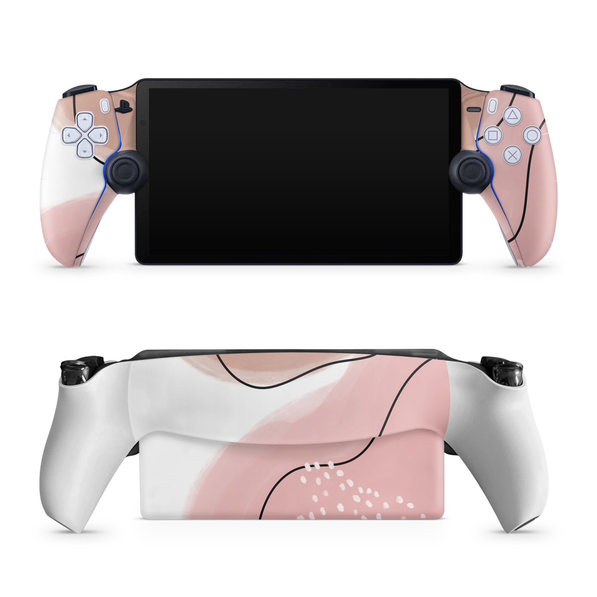 Abstract Pink and Brown - Sony PlayStation Portal Skin