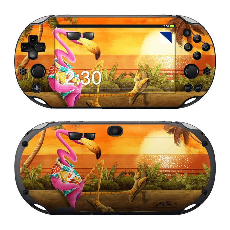 Sunset Flamingo - Sony PS Vita 2000 Skin