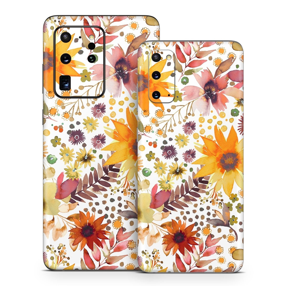 Summer Watercolor Sunflowers - Samsung Galaxy S20 Skin