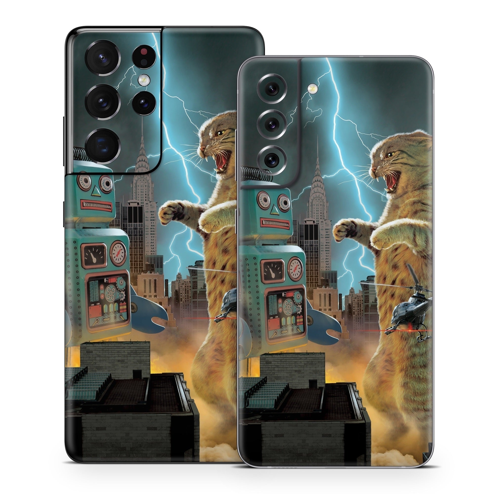 Catzilla Vs Robot - Samsung Galaxy S21 Skin