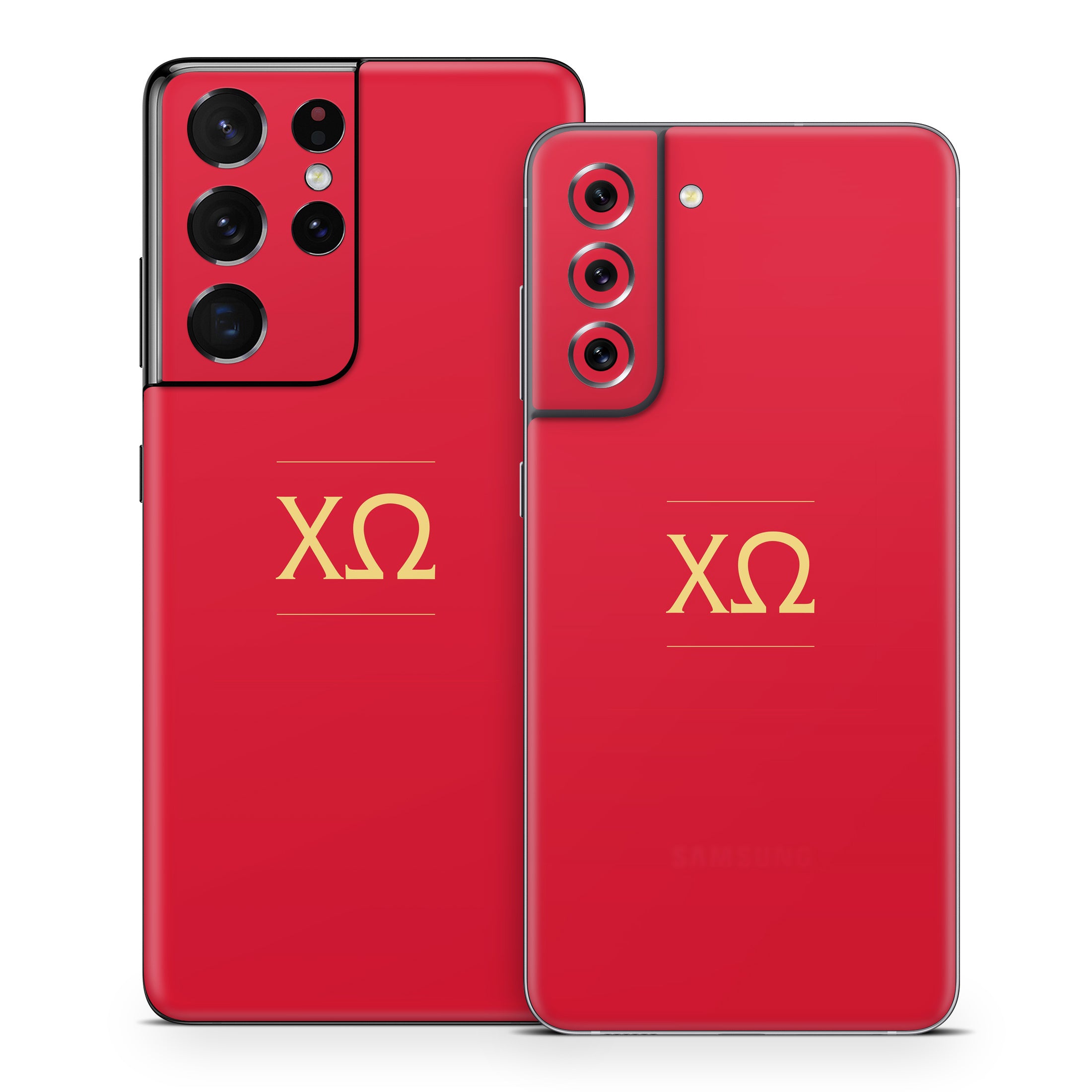 Chi Omega Letters Cardinal - Samsung Galaxy S21 Skin