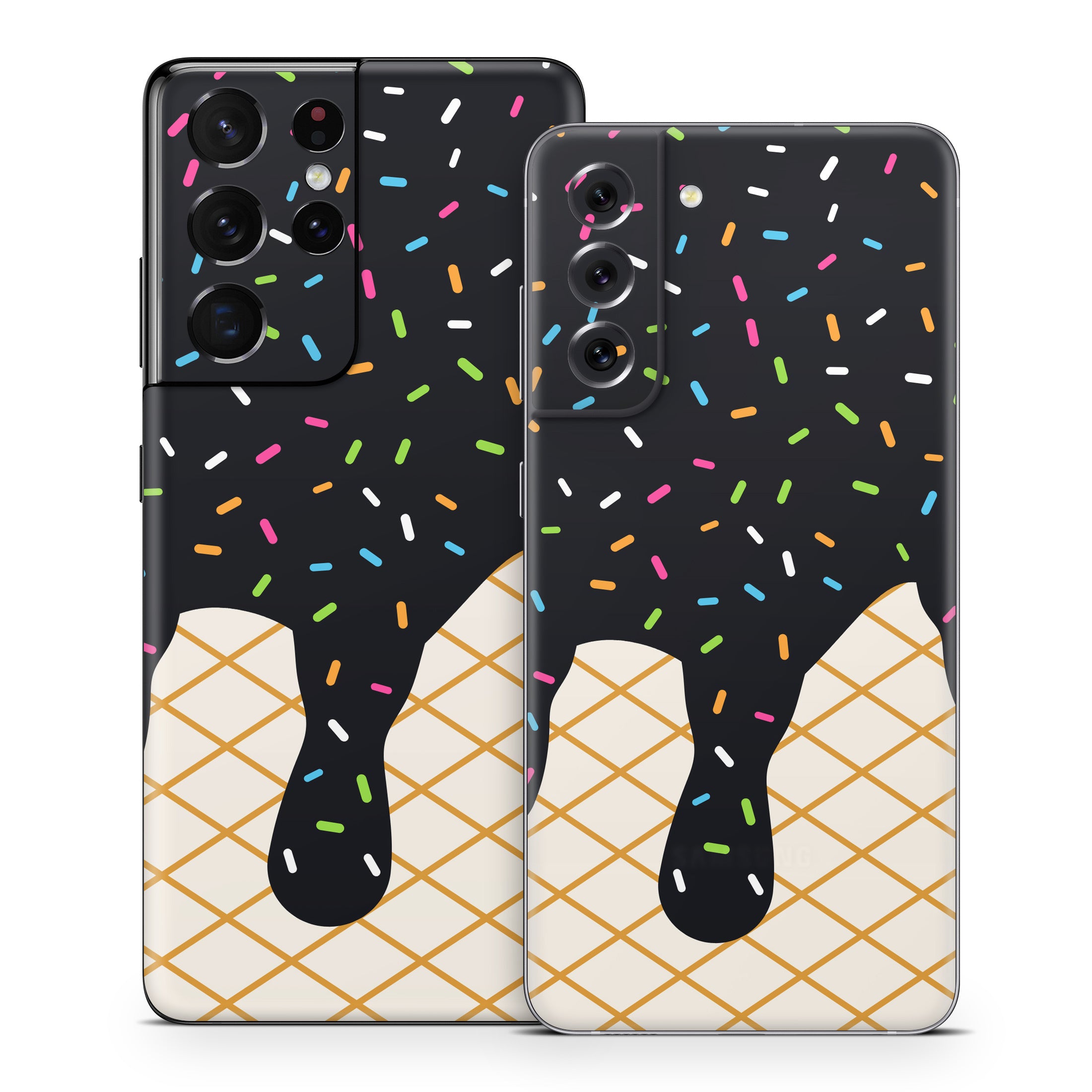 Black Ice Cream Drip - Samsung Galaxy S21 Skin
