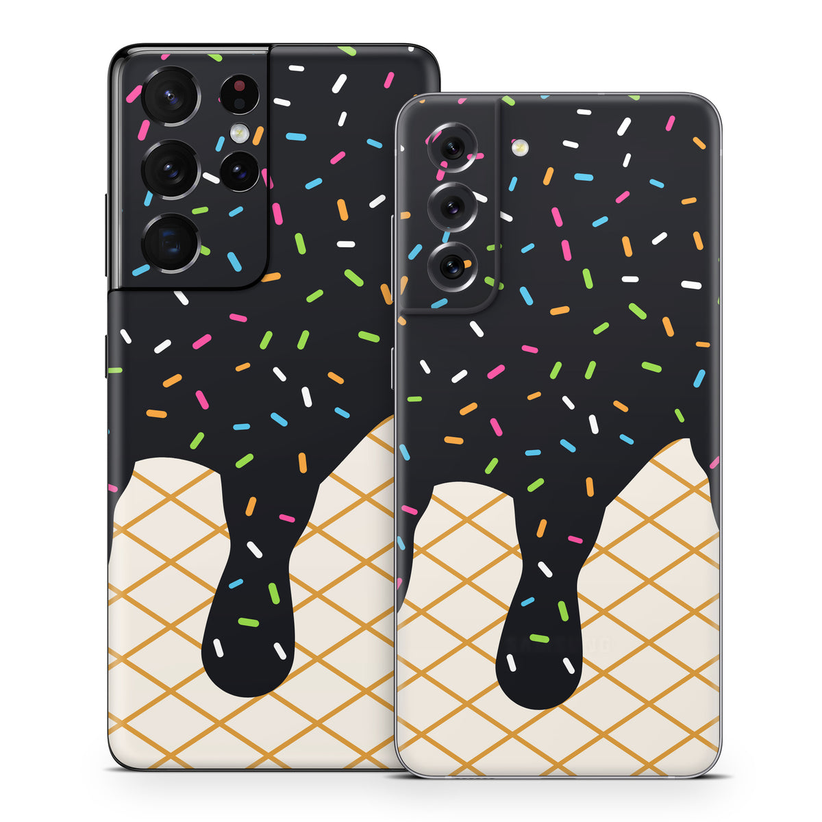 Black Ice Cream Drip - Samsung Galaxy S21 Skin