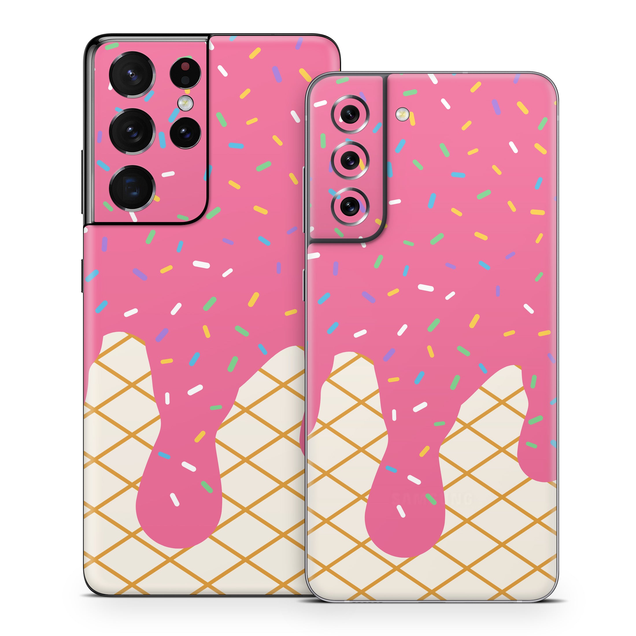 Strawberry Ice Cream Drip - Samsung Galaxy S21 Skin