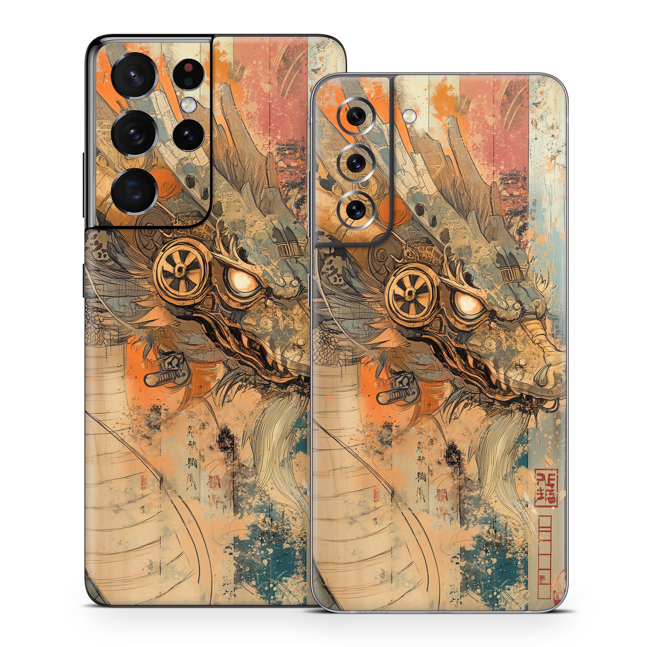 Orange Dragon - Samsung Galaxy S21 Skin