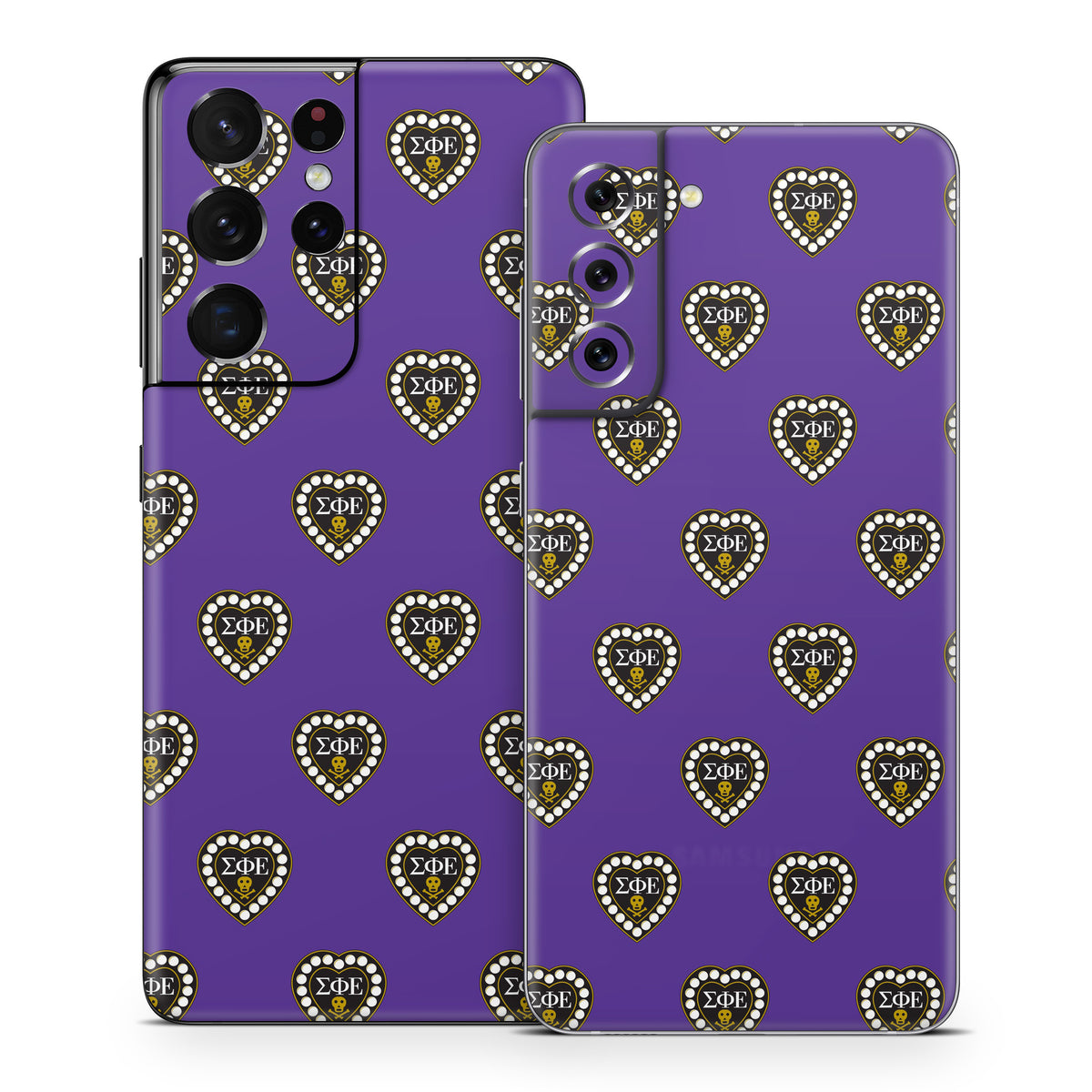 Sigma Phi Epsilon Badge Pattern Purple - Samsung Galaxy S21 Skin