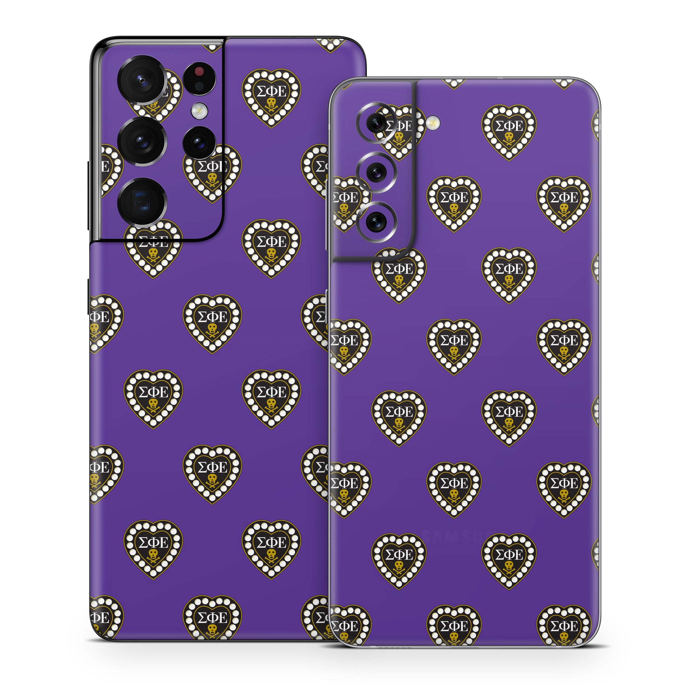 Sigma Phi Epsilon Badge Pattern Purple - Samsung Galaxy S21 Skin