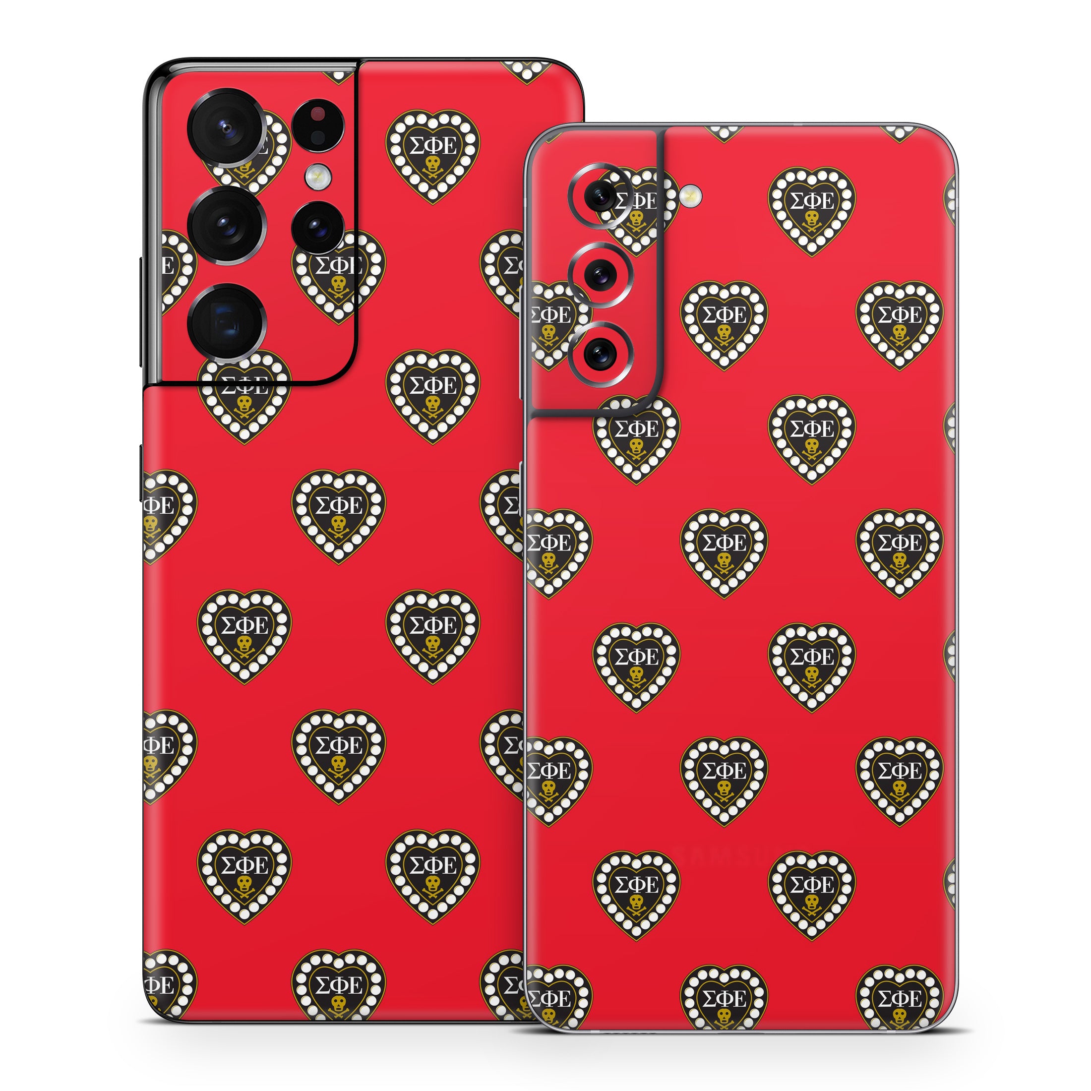 Sigma Phi Epsilon Badge Pattern Red - Samsung Galaxy S21 Skin