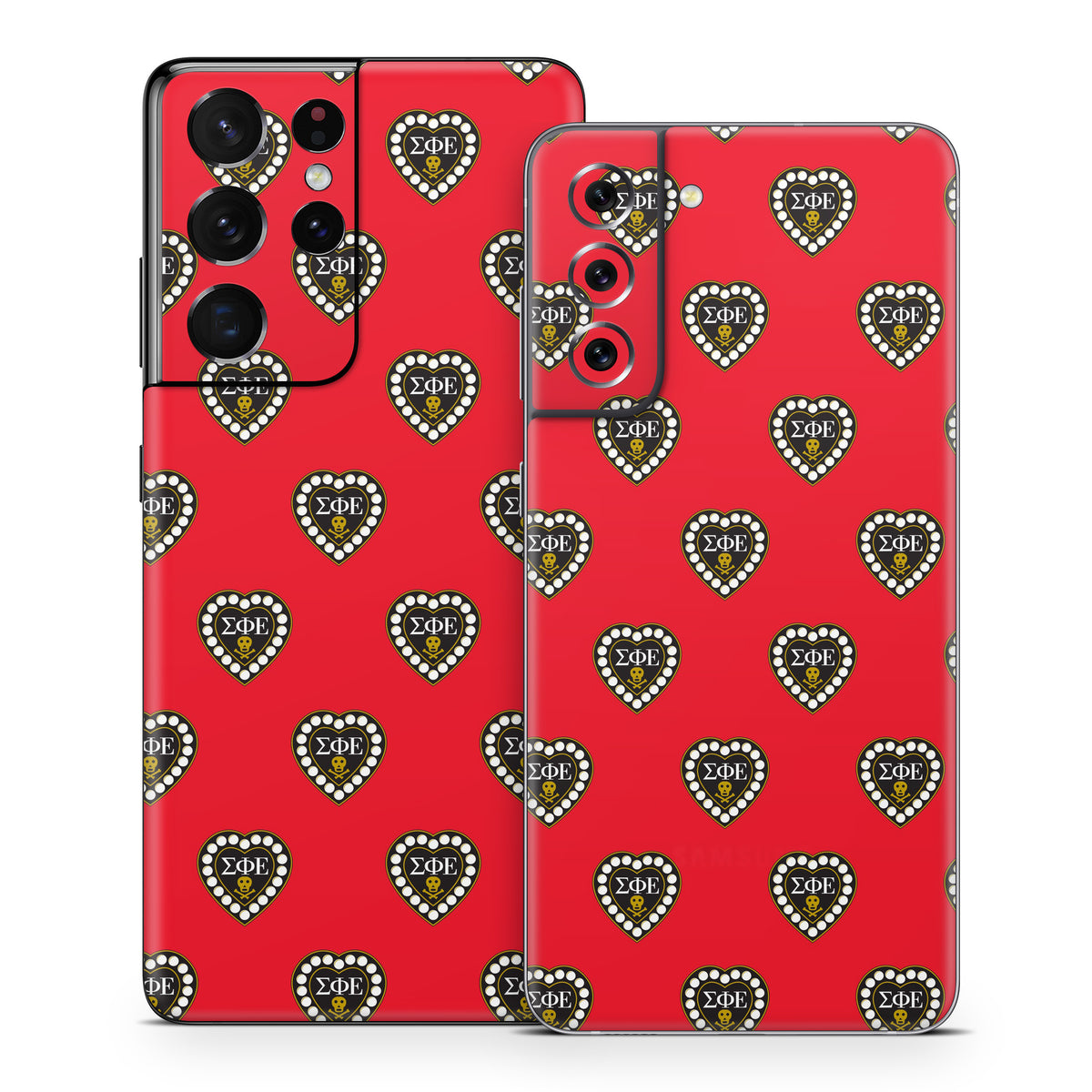 Sigma Phi Epsilon Badge Pattern Red - Samsung Galaxy S21 Skin