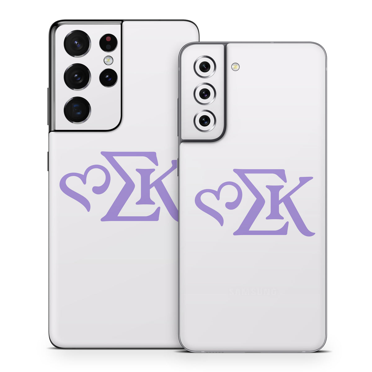 Sigma Kappa Greek Letters Legacy Lavender on Dove Love - Samsung Galaxy S21 Skin