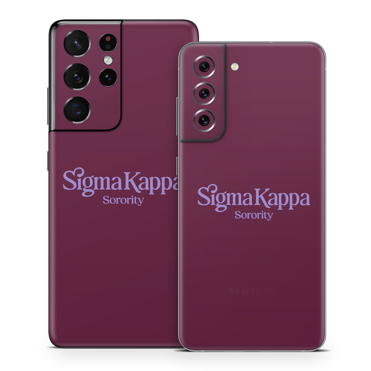 Sigma Kappa Sorority Logo Legacy Lavender on Mary Maroon - Samsung Galaxy S21 Skin
