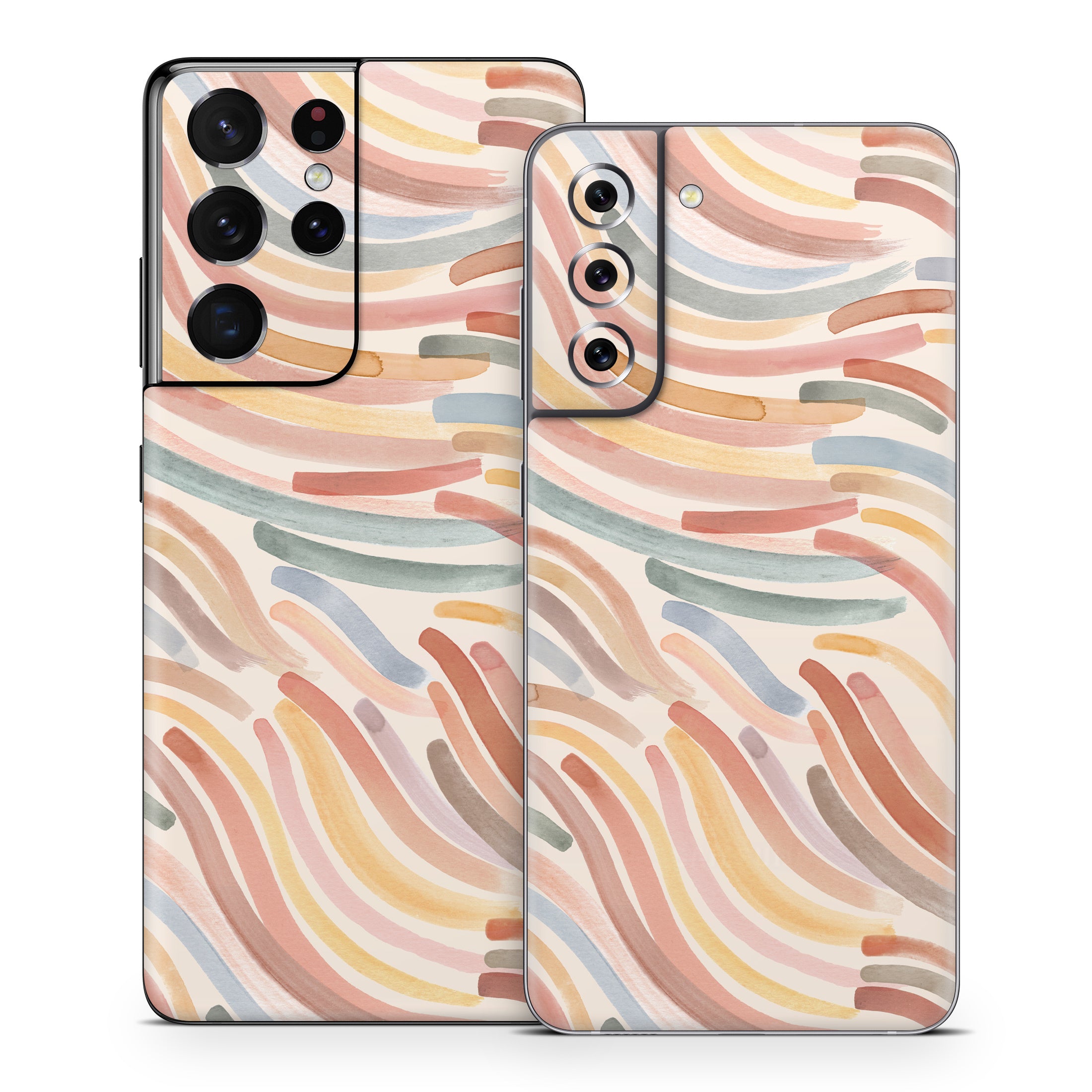 Terracotta Brushstroke Waves - Samsung Galaxy S21 Skin