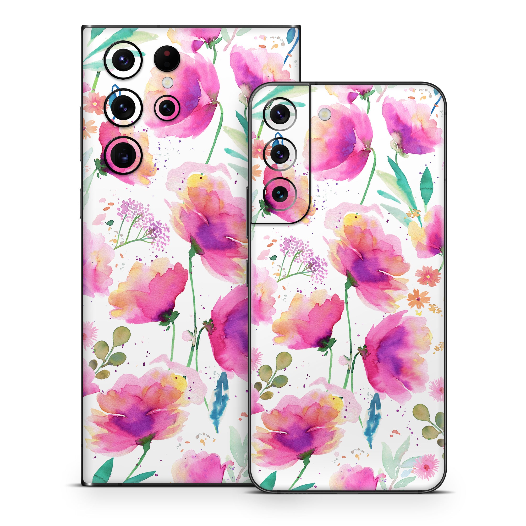 Abstract Pink Poppies - Samsung Galaxy S22 Skin