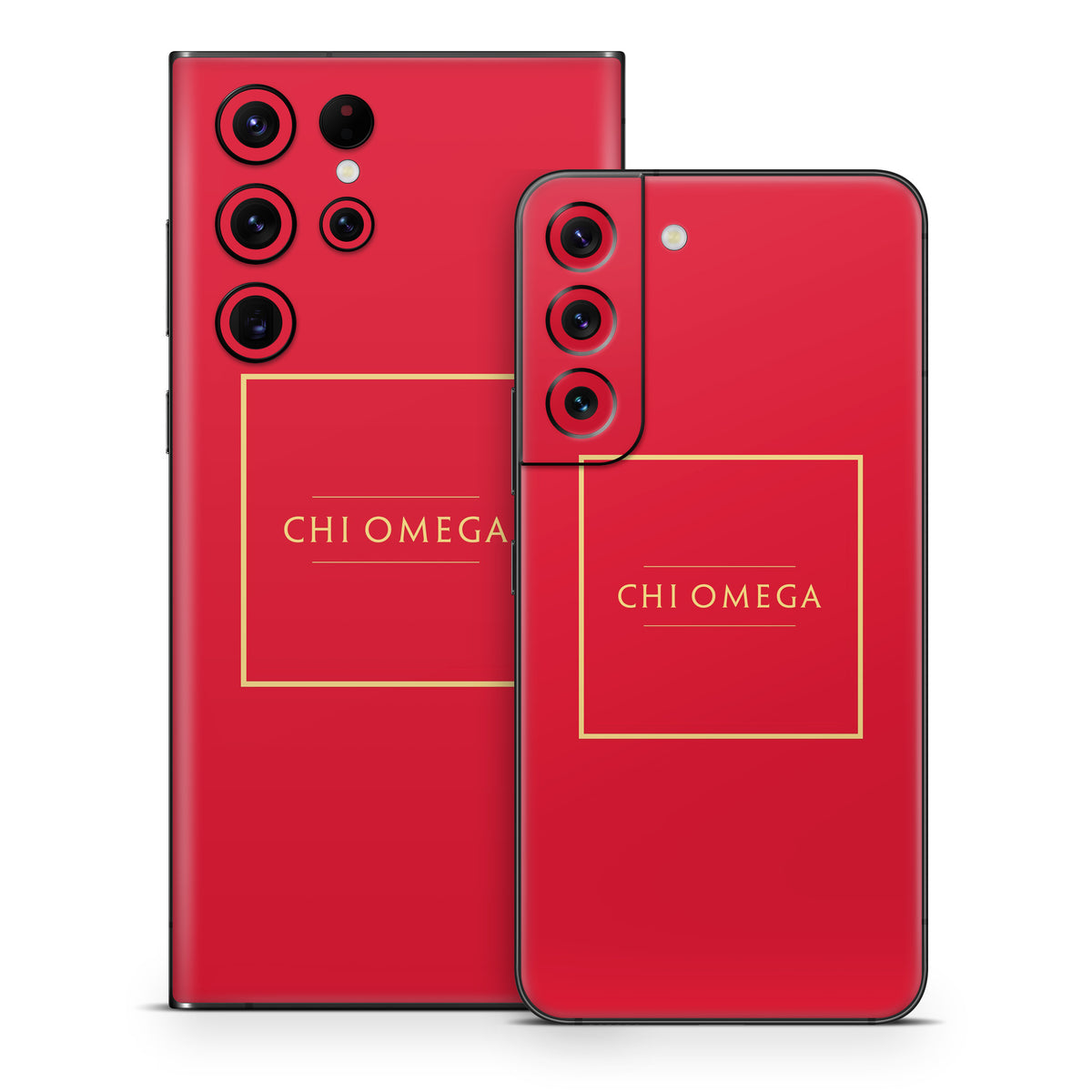 Chi Omega Cardinal with Border - Samsung Galaxy S22 Skin