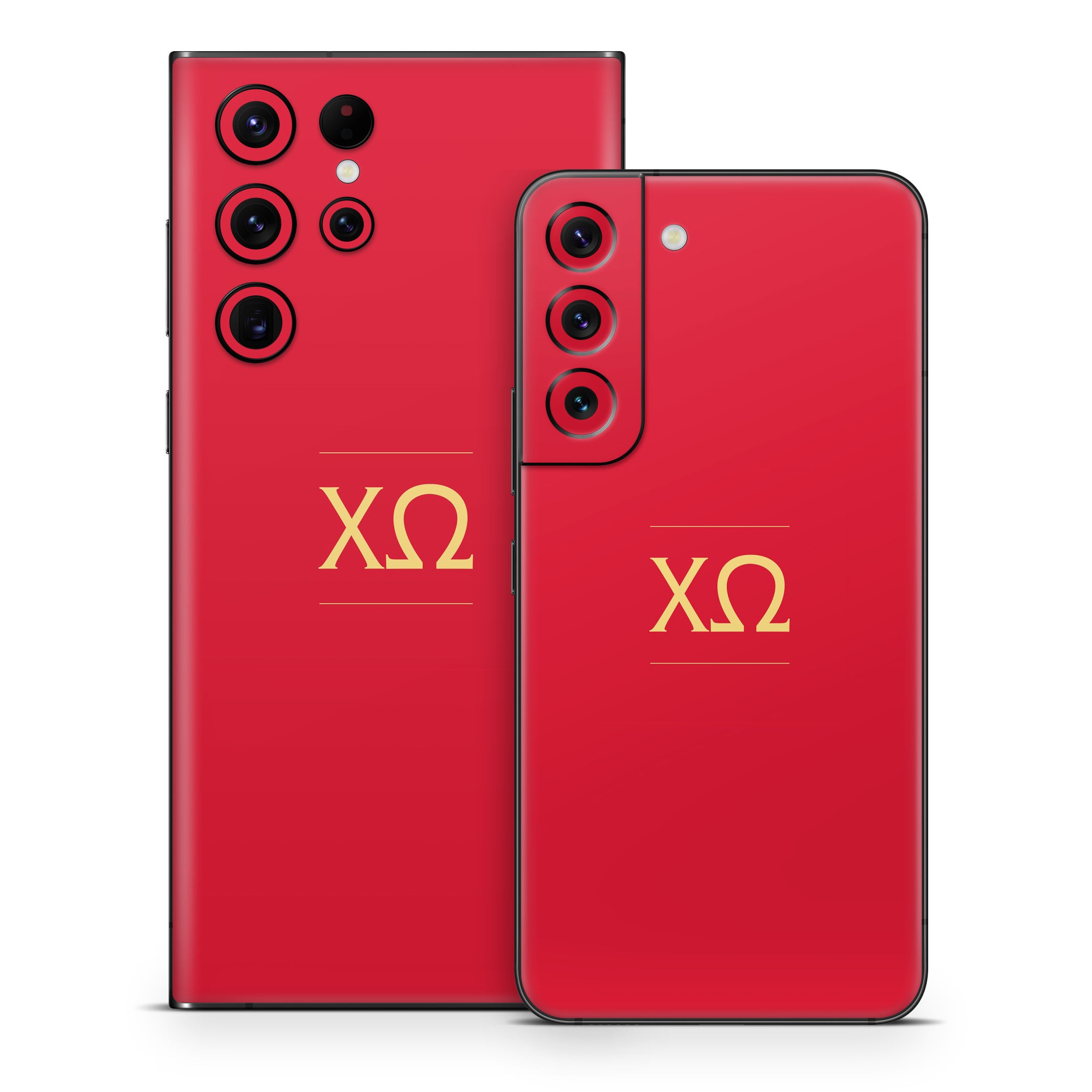 Chi Omega Letters Cardinal - Samsung Galaxy S22 Skin